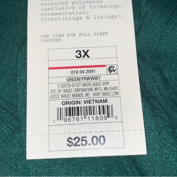 A New Day Plus Size Women's Mid-Rise Ankle Fleece Jogger Pants - Green‎ - Picture 9 of 14